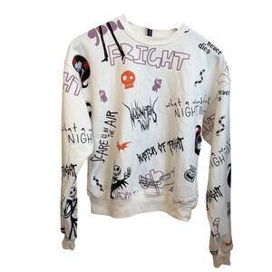 Disney Nightmare before Christmas Womens sweatshirt. Size XS. Fright night